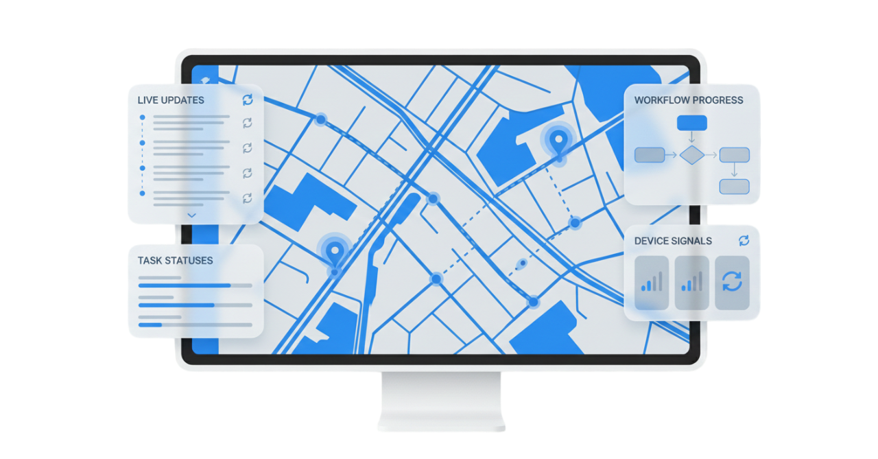 Live field dashboard interface